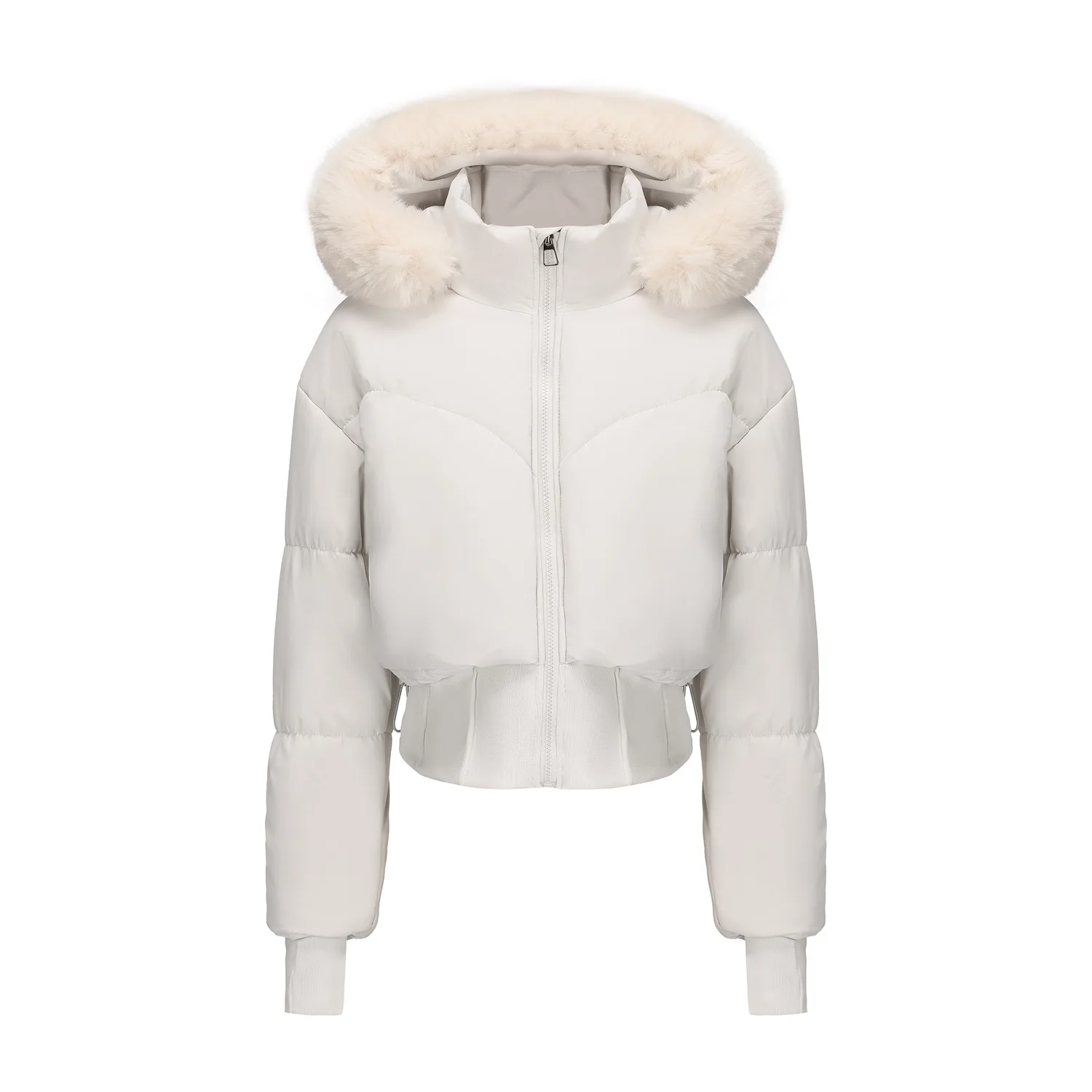 Parkas Women Short Coats Hooded Zipper Full Sleeve Thick Warm Y2k Streetwear Elegant Splice Work Coat Autumn Winter 2025