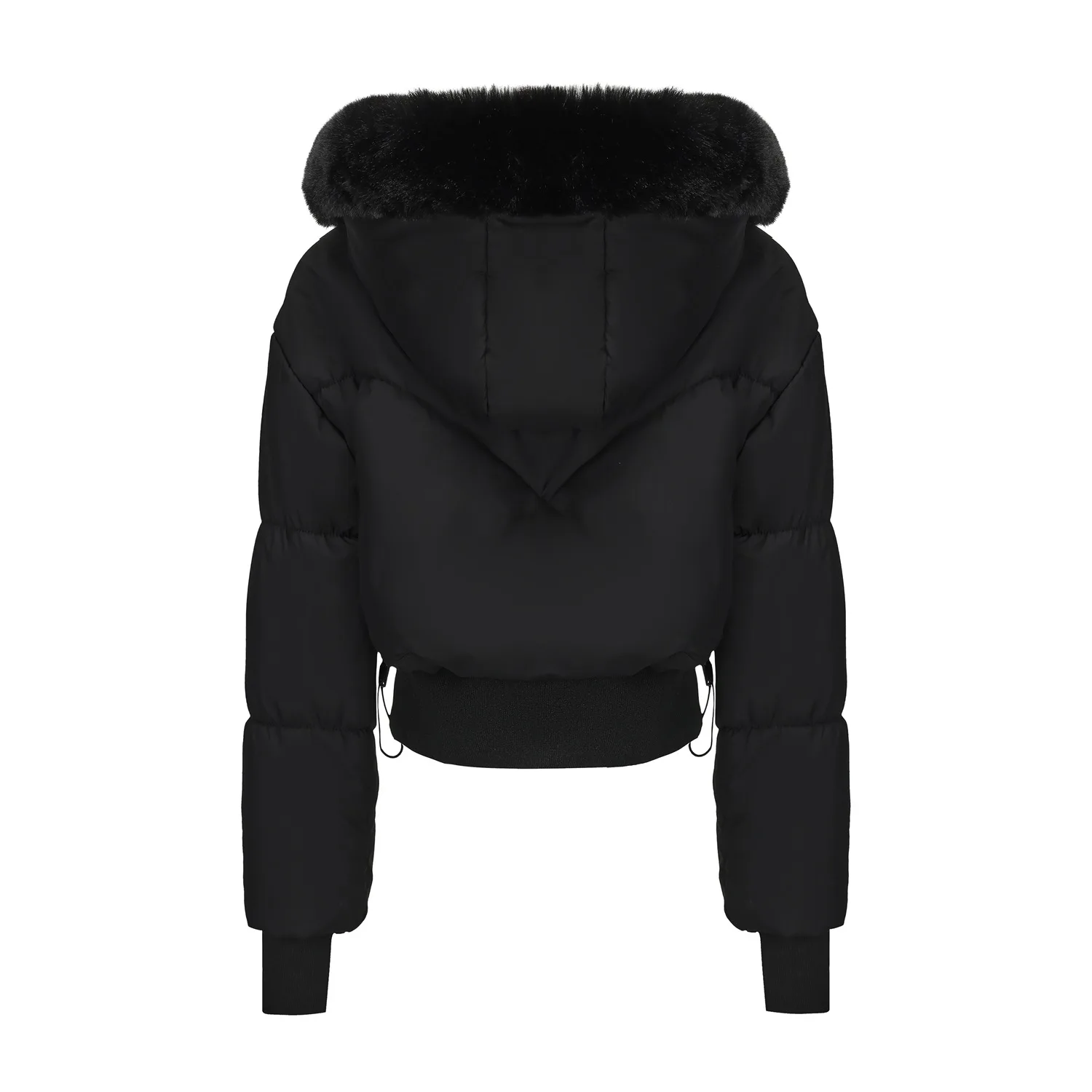 Parkas Women Short Coats Hooded Zipper Full Sleeve Thick Warm Y2k Streetwear Elegant Splice Work Coat Autumn Winter 2025