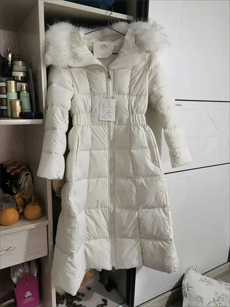 Fashion Fur Collar Down Coat Women Parkas Winter 2026New Windbreaker Long Warm Cotton Padded Coat Korean Outwear Ladies Tide Top