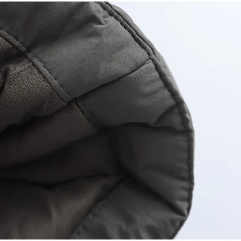 Casual Gray Lace Up Coat Women Cotton V-neck Luxury Pocket 2025 Autumn Thick Jackets Female Chic Street All-match Outwear Tops