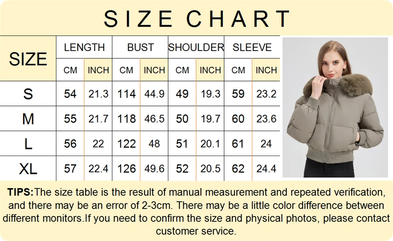 2025 European American New Style Big Fur Collar High Waisted Cotton Padded Jacket Women's Parkas Slim Fit Short Thick Jackets