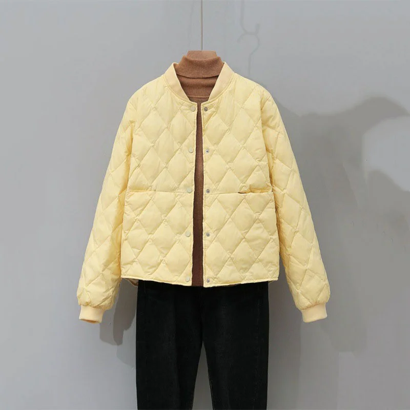 2025 New Autumn Winter Fashion Parkas Women Jacket Korean Loose Casual Lightweight Warm Cotton Padded Jackets Female Overcoat