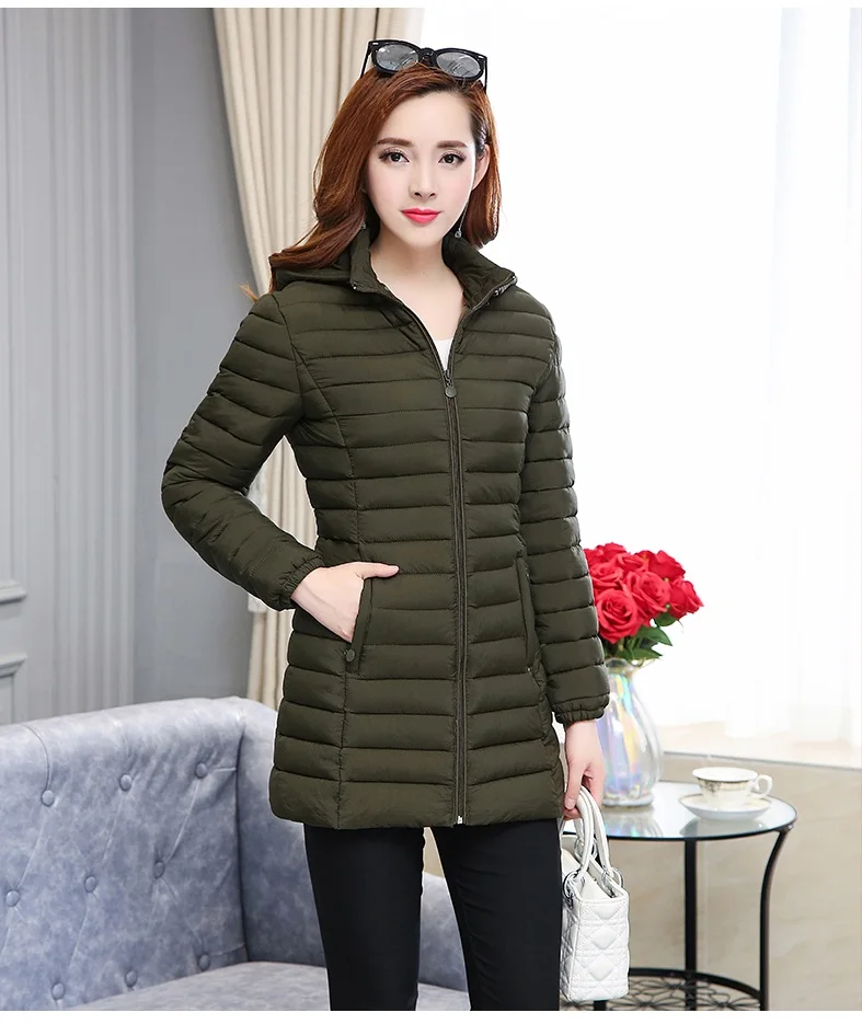 Winter Women Jacket Detachable Hooded Coat 2025 New Korean Thick Cotton Down Long Coat Women Slim Warm Female Outwear Tops 6XL