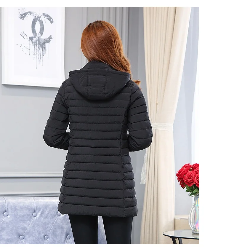 Winter Women Jacket Detachable Hooded Coat 2025 New Korean Thick Cotton Down Long Coat Women Slim Warm Female Outwear Tops 6XL