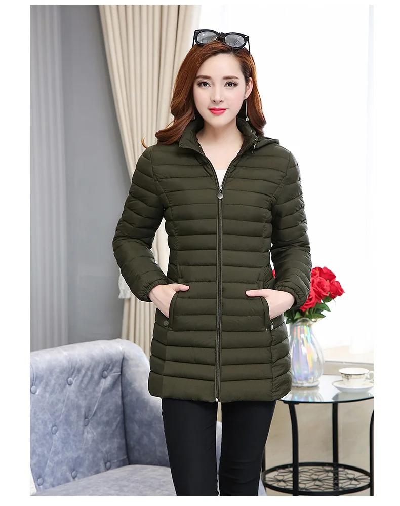 Winter Women Jacket Detachable Hooded Coat 2025 New Korean Thick Cotton Down Long Coat Women Slim Warm Female Outwear Tops 6XL