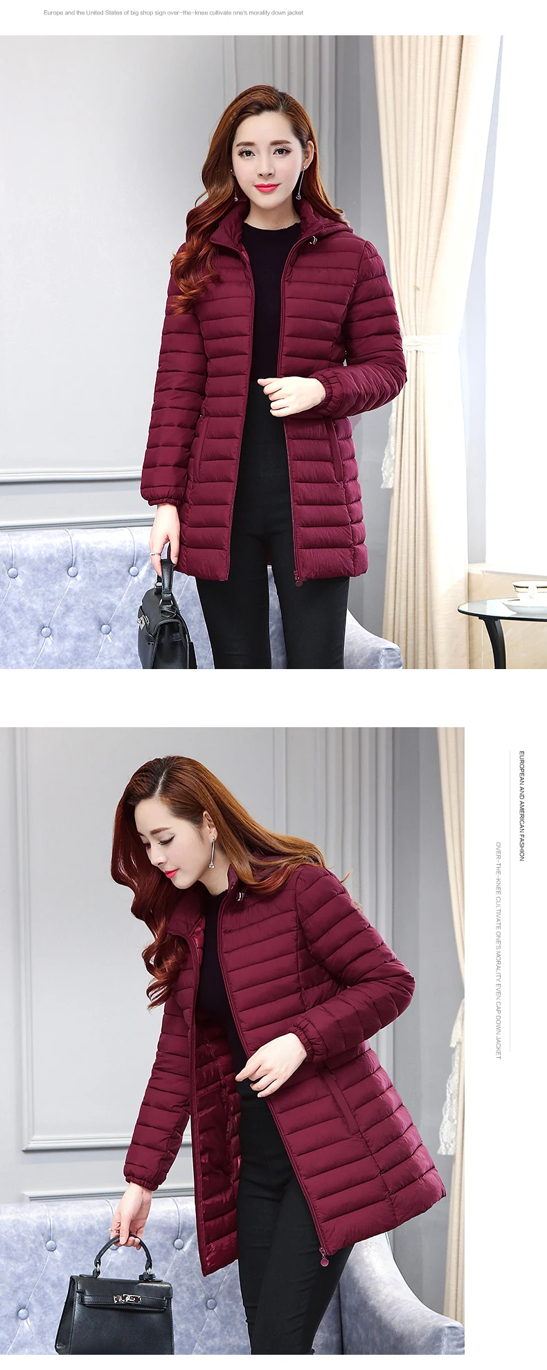 Winter Women Jacket Detachable Hooded Coat 2025 New Korean Thick Cotton Down Long Coat Women Slim Warm Female Outwear Tops 6XL