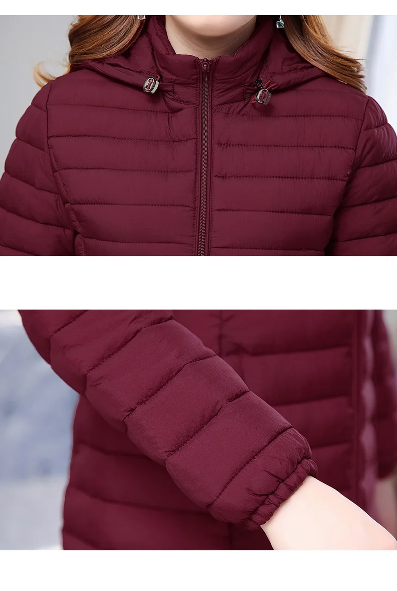 Winter Women Jacket Detachable Hooded Coat 2025 New Korean Thick Cotton Down Long Coat Women Slim Warm Female Outwear Tops 6XL