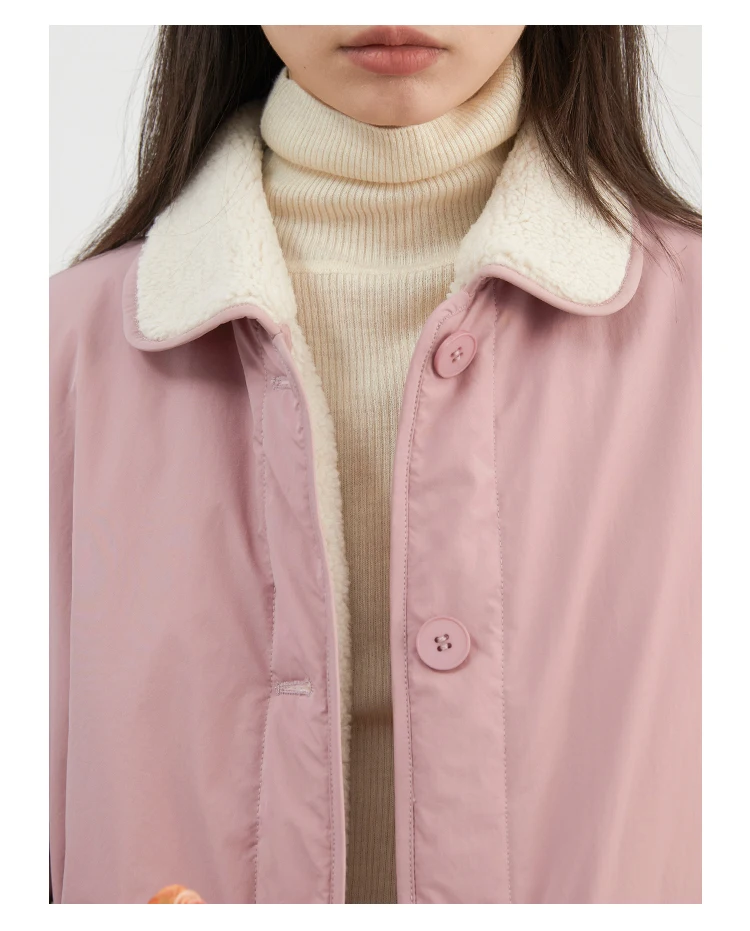 CHIC VEN New Korean Women Parkas Single Breasted Loose Casual Thick Female Jacket Reversible Coat Winter 2025