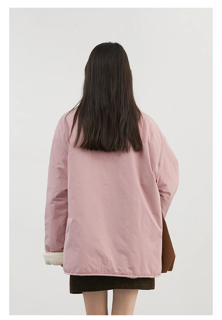 CHIC VEN New Korean Women Parkas Single Breasted Loose Casual Thick Female Jacket Reversible Coat Winter 2025