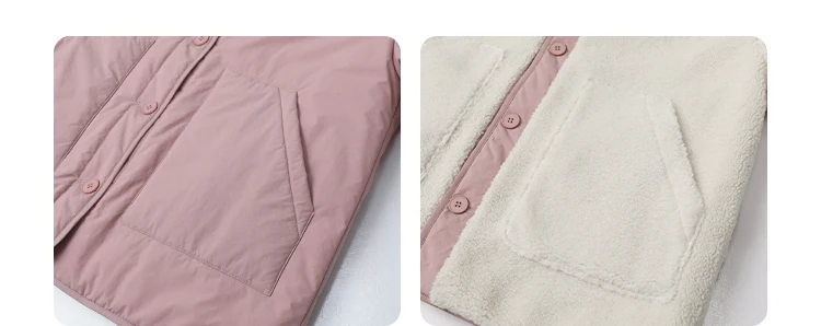 CHIC VEN New Korean Women Parkas Single Breasted Loose Casual Thick Female Jacket Reversible Coat Winter 2025