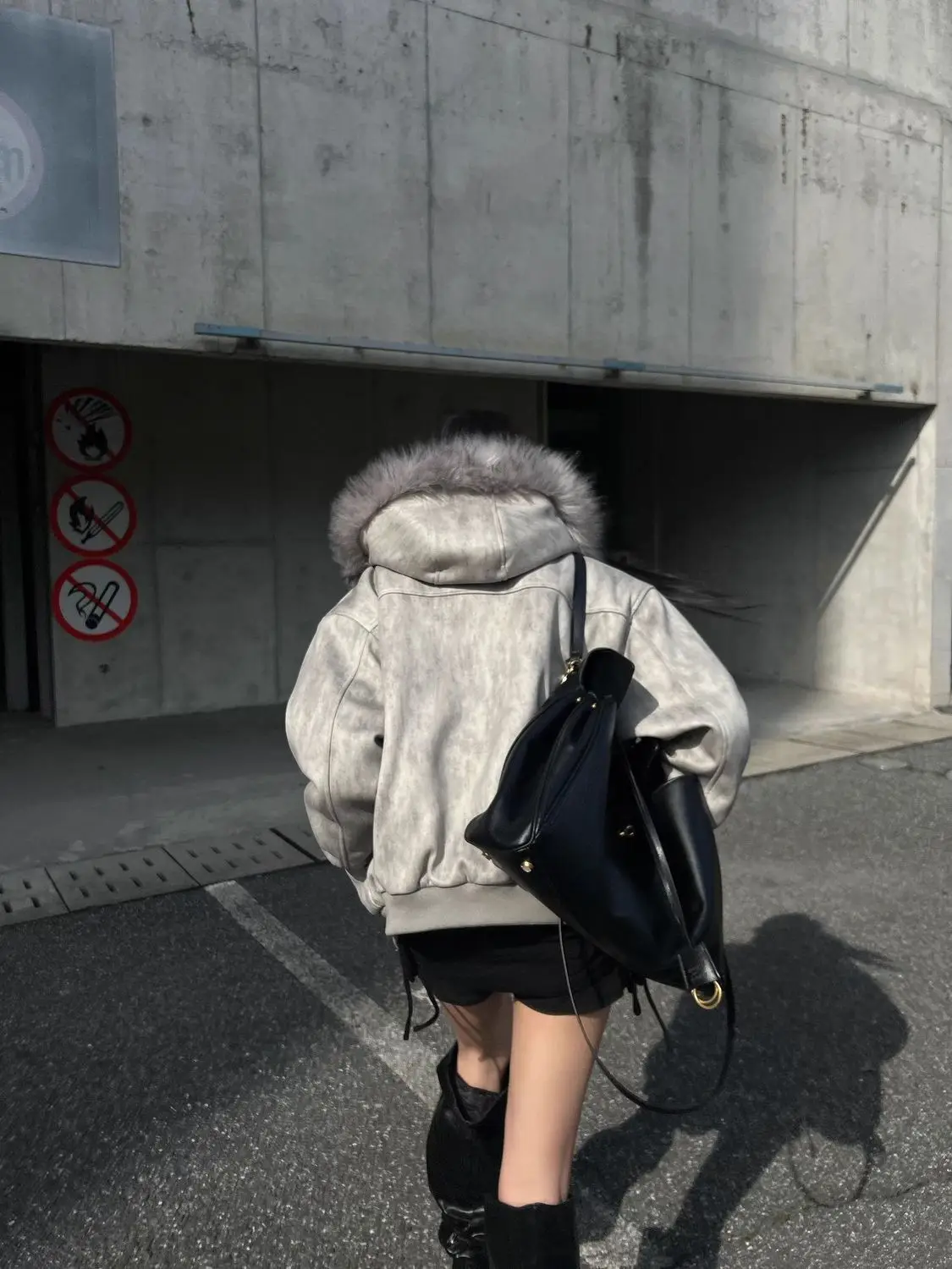 Faux Fur Y2K Parkas Gothic Harajuku Subculture Punk Emo Sweatshirts and Jacket American Vintage Coats with Hooded Women's