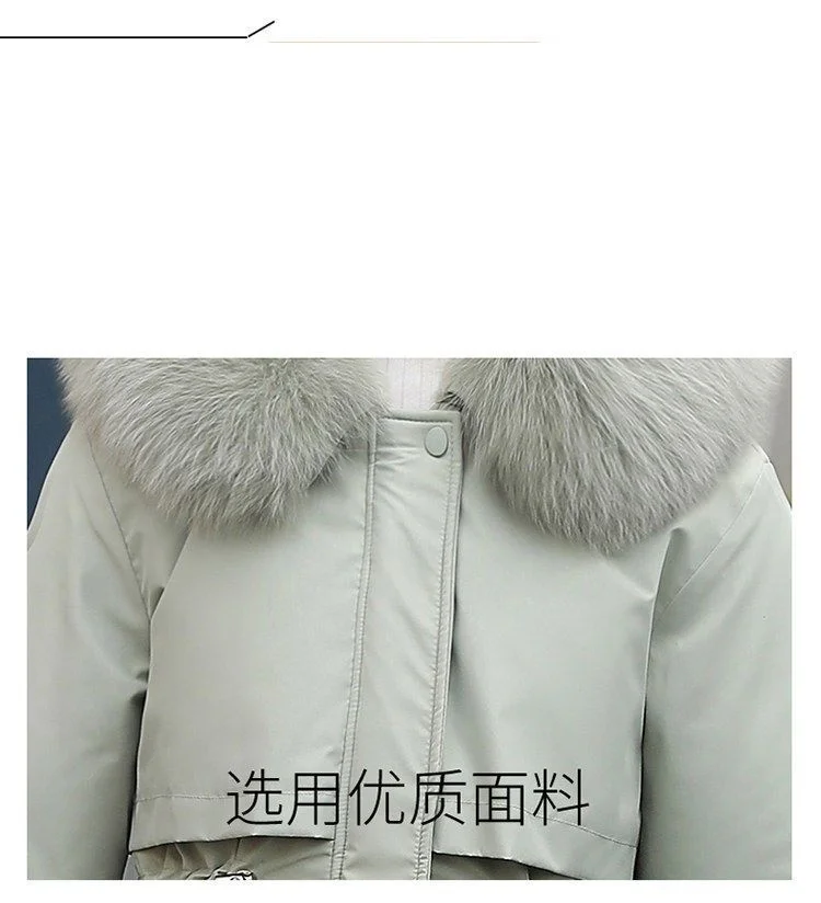 2026Winter New Korean Edition Loose Thicken Cotton Jacket Women's Big Fur Collar Hooded Coat Female Casual Warm Parker Overcoat
