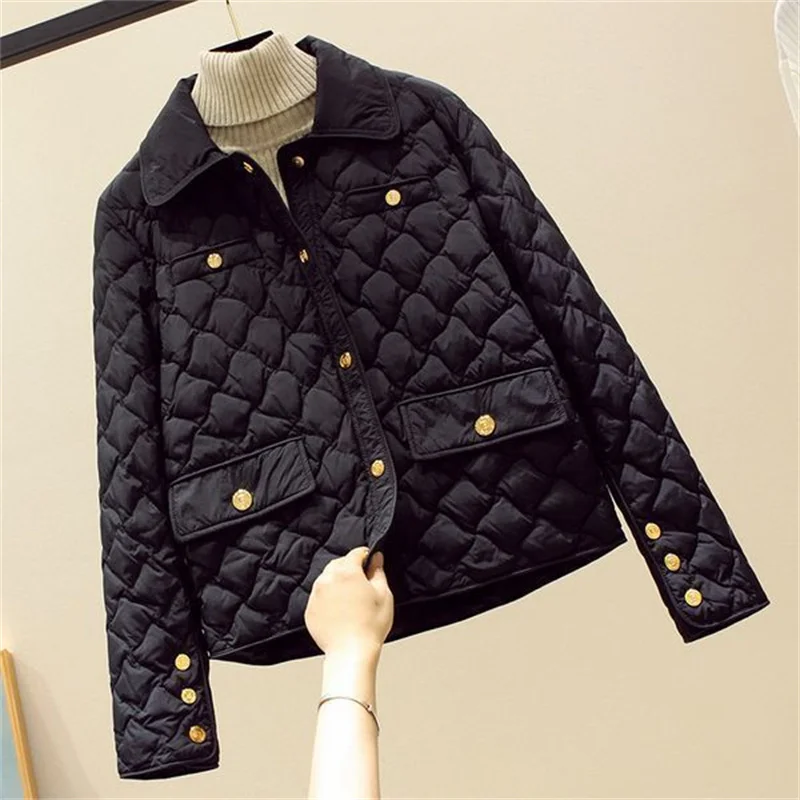 Xiaoxiangfeng Cotton Jacket Women's 2025 New Style Autumn And Winter Western Style Warm Down Cotton Jacket Cotton Coat Trendy