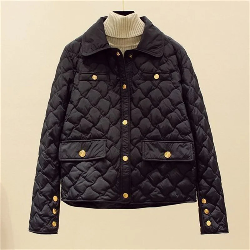 Xiaoxiangfeng Cotton Jacket Women's 2025 New Style Autumn And Winter Western Style Warm Down Cotton Jacket Cotton Coat Trendy