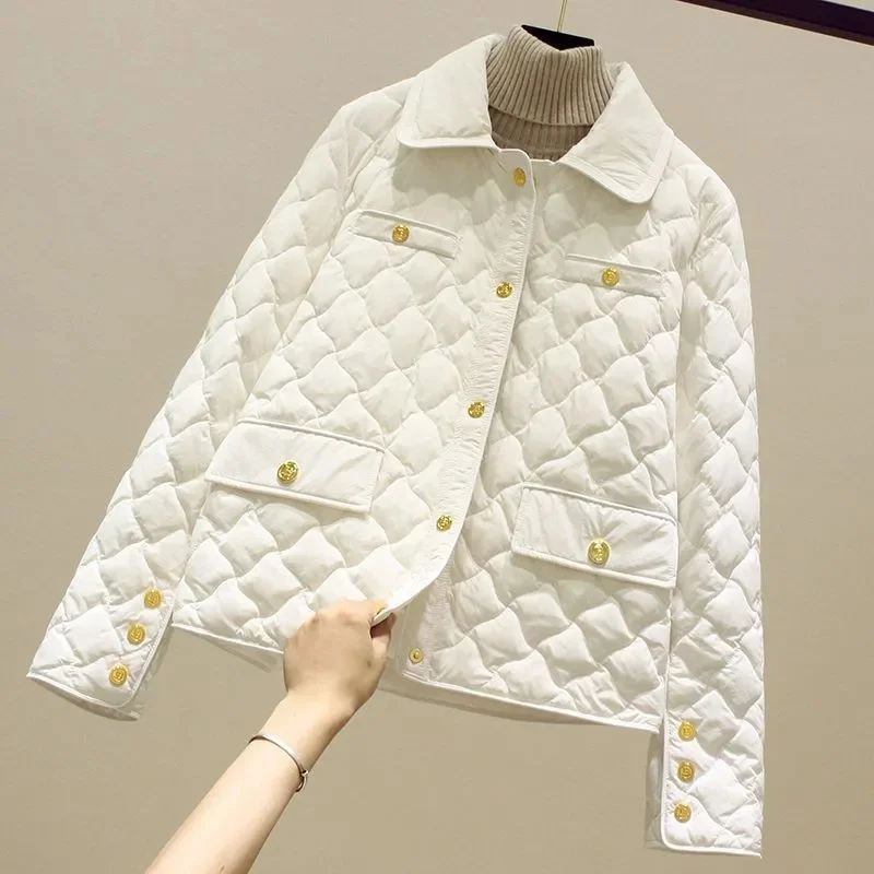 Xiaoxiangfeng Cotton Jacket Women's 2025 New Style Autumn And Winter Western Style Warm Down Cotton Jacket Cotton Coat Trendy