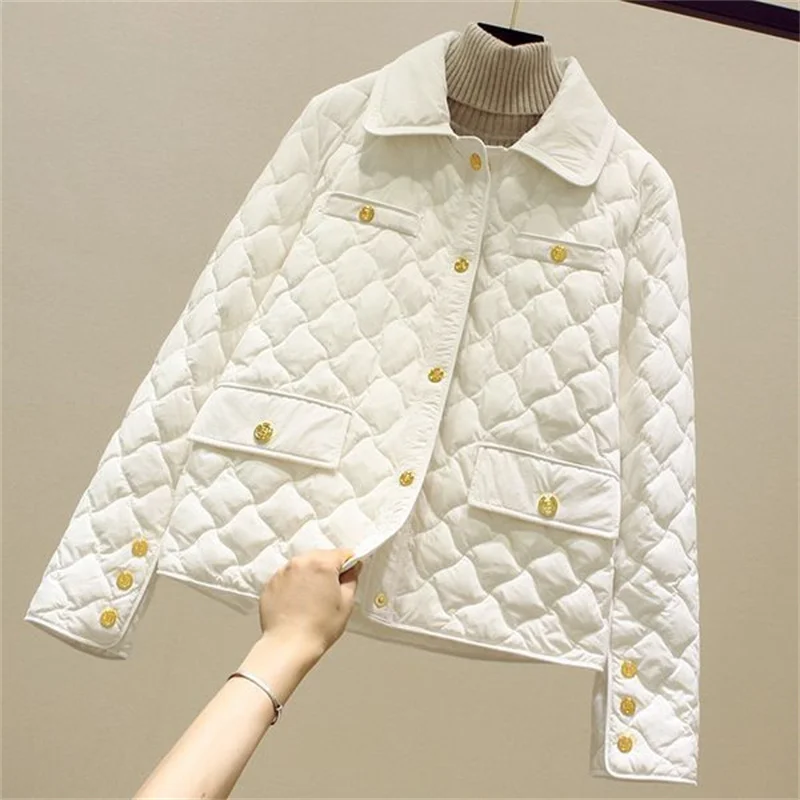 Xiaoxiangfeng Cotton Jacket Women's 2025 New Style Autumn And Winter Western Style Warm Down Cotton Jacket Cotton Coat Trendy