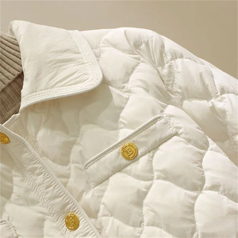 Xiaoxiangfeng Cotton Jacket Women's 2025 New Style Autumn And Winter Western Style Warm Down Cotton Jacket Cotton Coat Trendy