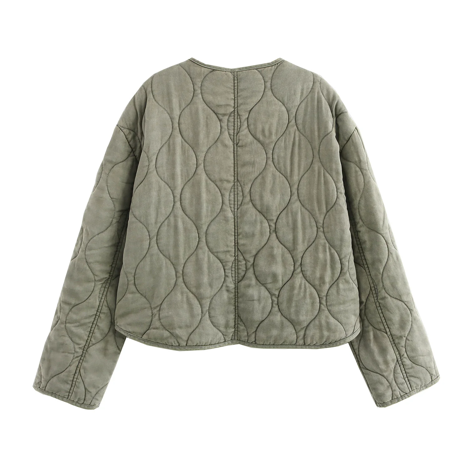 European And American Style Autumn And Winter New Women's Casual Comfortable Long Sleeved Short Loose Cotton Jacket
