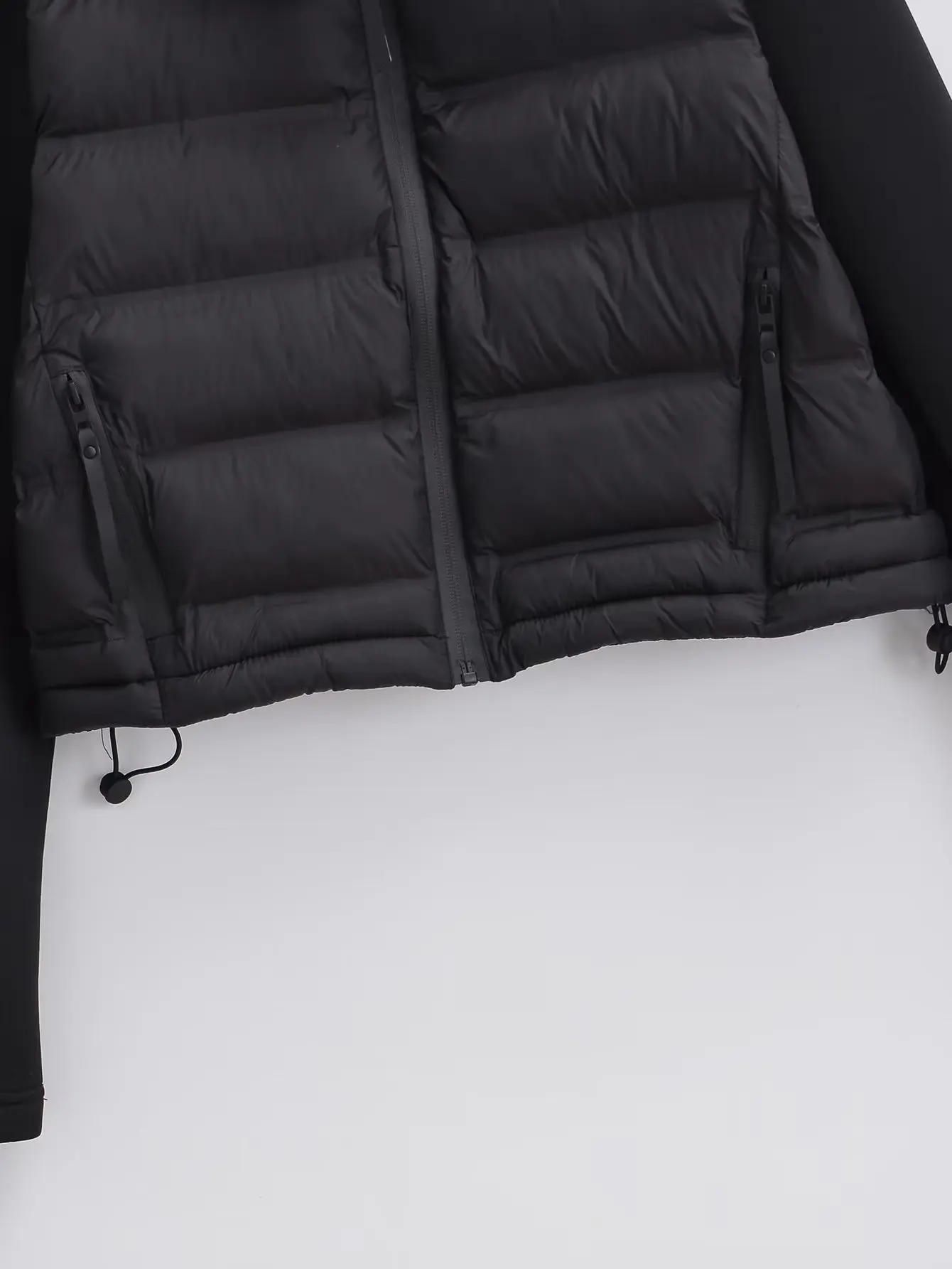 Winter Jackets For Women 2025 Black Spliced Long Sleeve Winter Women's Cold Coat Luxury Parkas Female New In Outerwear
