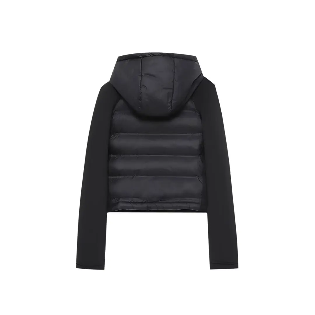 2026 Autumn Winter Women's Vintage Hooded Splicing Short Padded Jackets Lady European Lightweight Zip Warm Sports Parkas Coats