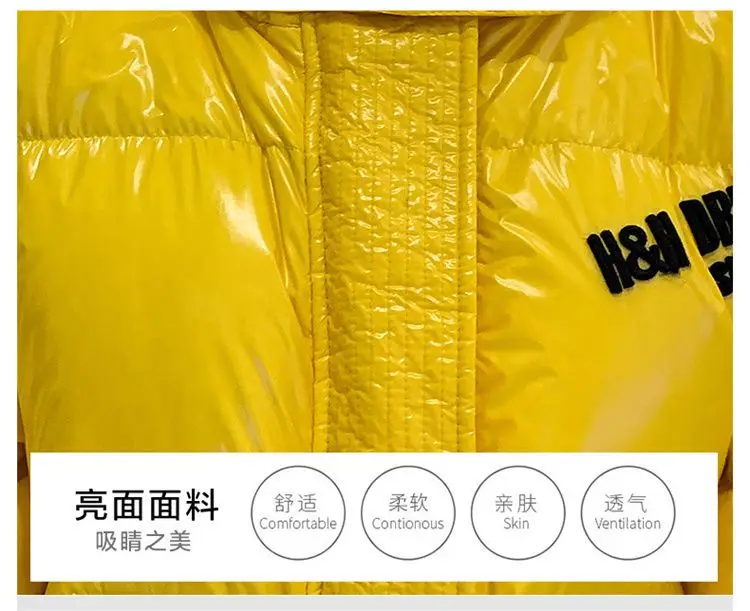 2025 New Waterproof Coats Fashion Winter Down Cotton Jacket Womens Glossy Colorful Femme Thick Warm Long Hooded Puffer Parkas