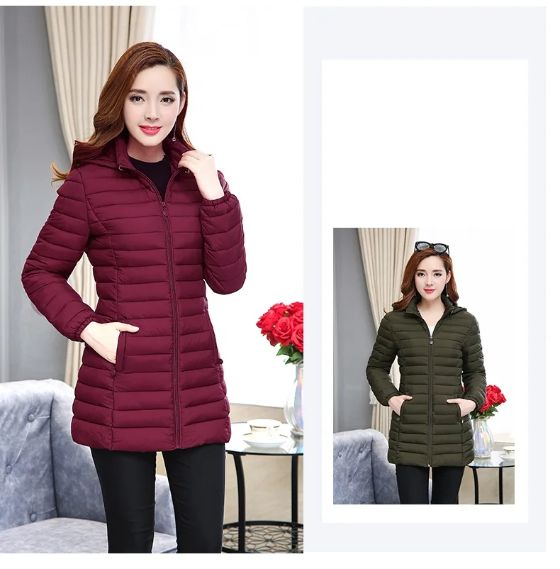 Women Cotton Padded Detachable Hooded Jacket 6XL Winter Warm Coat Loose Medium long Parkas Outwear Female Casual Jackets Tops