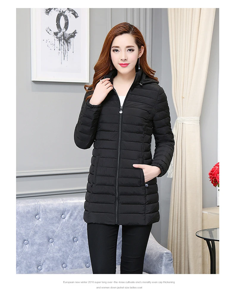 Women Cotton Padded Detachable Hooded Jacket 6XL Winter Warm Coat Loose Medium long Parkas Outwear Female Casual Jackets Tops