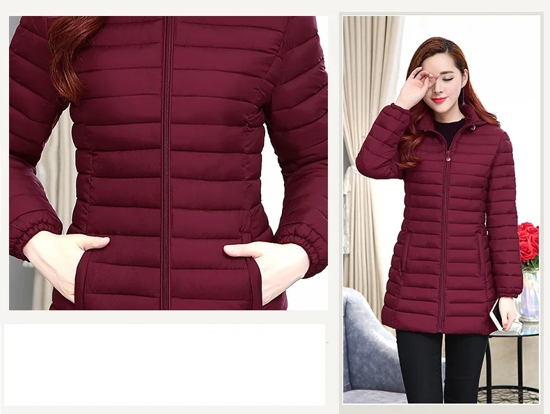 Women Cotton Padded Detachable Hooded Jacket 6XL Winter Warm Coat Loose Medium long Parkas Outwear Female Casual Jackets Tops