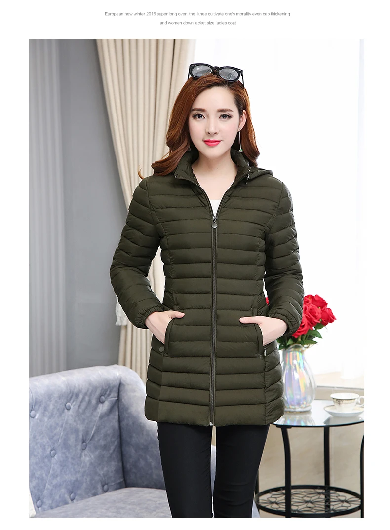 Women Cotton Padded Detachable Hooded Jacket 6XL Winter Warm Coat Loose Medium long Parkas Outwear Female Casual Jackets Tops