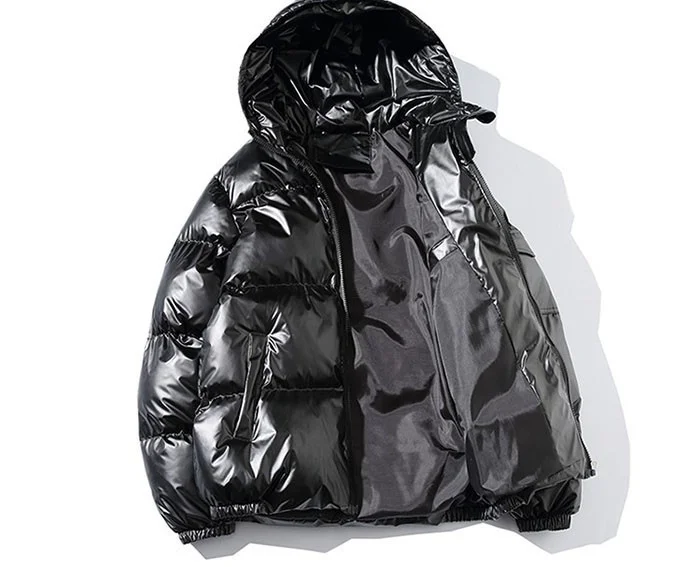 ZURICHOUSE Women's Puffer Jacket Winter Hooded Parka Fashion Glossy Waterproof Loose Thicken Warm Down Cotton-padded Coat M-5XL