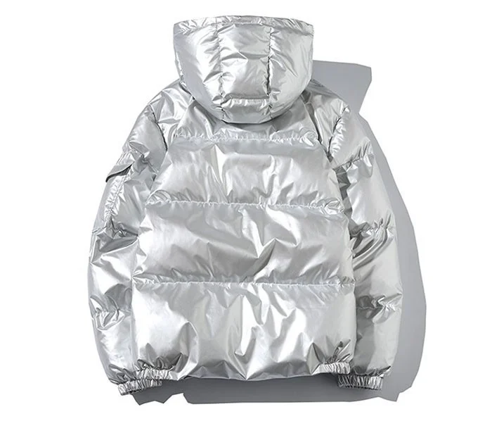 ZURICHOUSE Women's Puffer Jacket Winter Hooded Parka Fashion Glossy Waterproof Loose Thicken Warm Down Cotton-padded Coat M-5XL