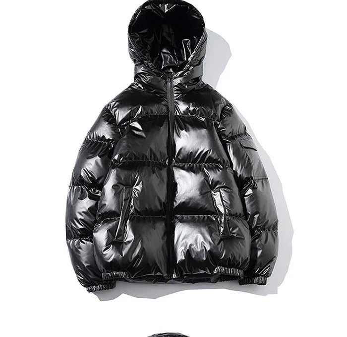 ZURICHOUSE Women's Puffer Jacket Winter Hooded Parka Fashion Glossy Waterproof Loose Thicken Warm Down Cotton-padded Coat M-5XL