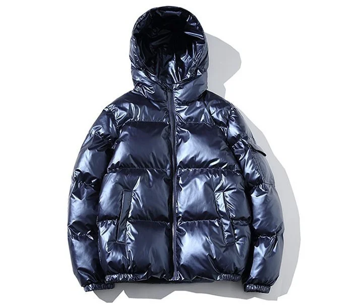 ZURICHOUSE Women's Puffer Jacket Winter Hooded Parka Fashion Glossy Waterproof Loose Thicken Warm Down Cotton-padded Coat M-5XL