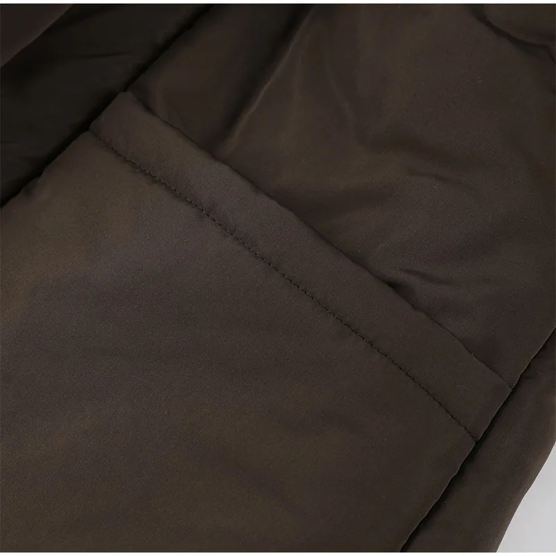 Lace Up Cotton Woman Winter Coats Casual V-neck Long Sleeve Pocket Female Jacket 2026 Chic Lady Daily New Outerwear Tops