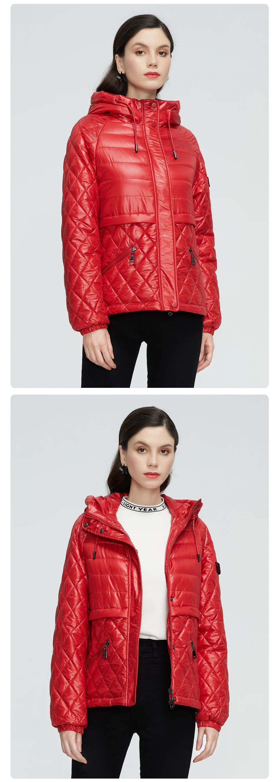 GASMAN 2022 NEW Spring Autumn Jackets Short casual parka Fashion Classic ladies jackets Thin Cotton Warm women Coat 21159