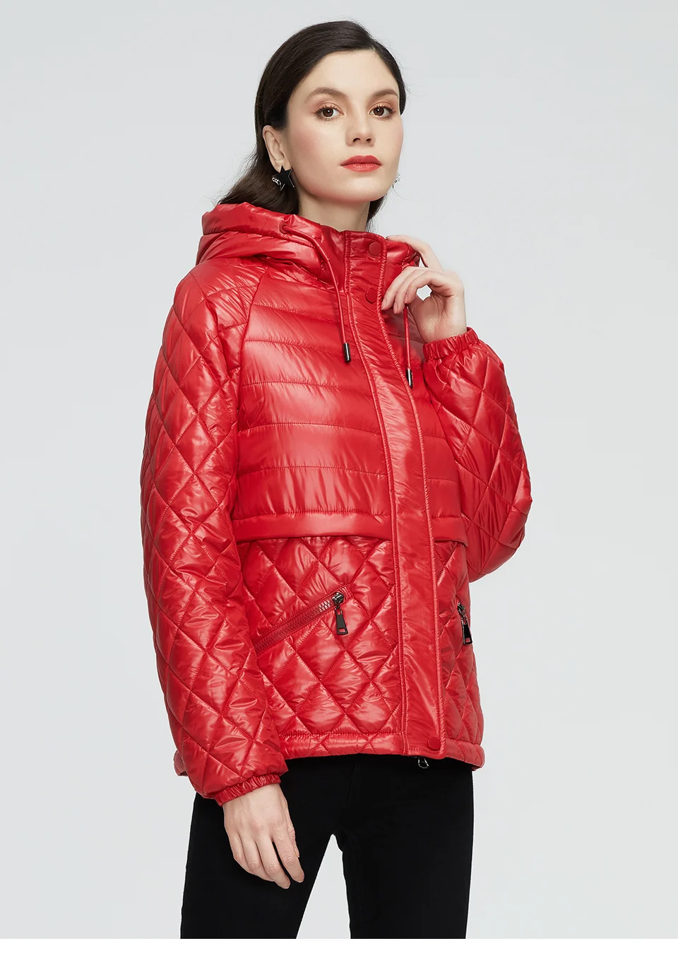 GASMAN 2022 NEW Spring Autumn Jackets Short casual parka Fashion Classic ladies jackets Thin Cotton Warm women Coat 21159