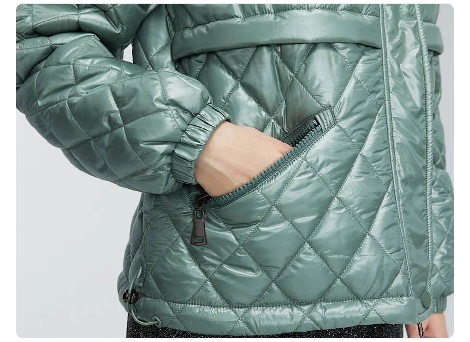 GASMAN 2022 NEW Spring Autumn Jackets Short casual parka Fashion Classic ladies jackets Thin Cotton Warm women Coat 21159