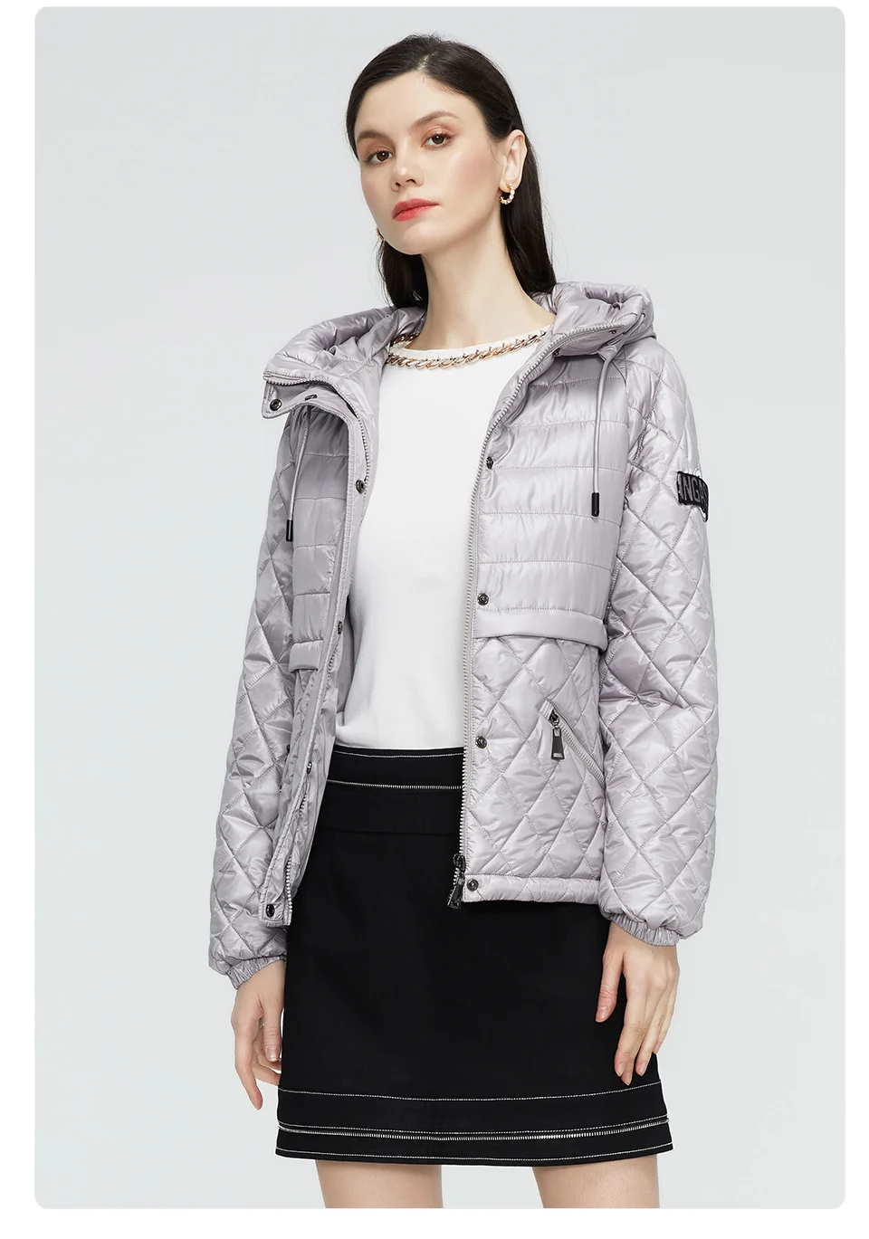 GASMAN 2022 NEW Spring Autumn Jackets Short casual parka Fashion Classic ladies jackets Thin Cotton Warm women Coat 21159