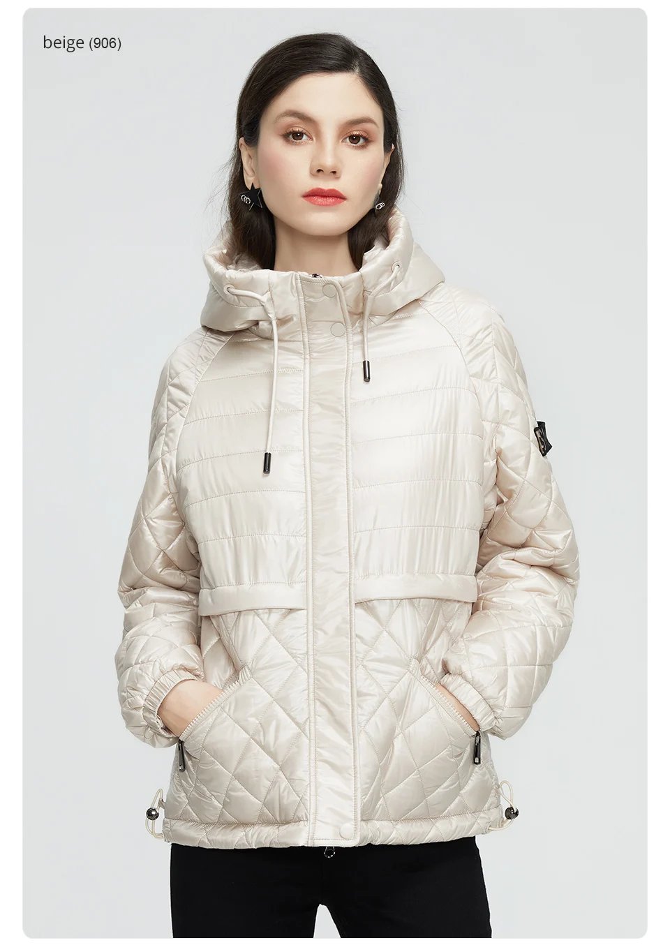 GASMAN 2022 NEW Spring Autumn Jackets Short casual parka Fashion Classic ladies jackets Thin Cotton Warm women Coat 21159