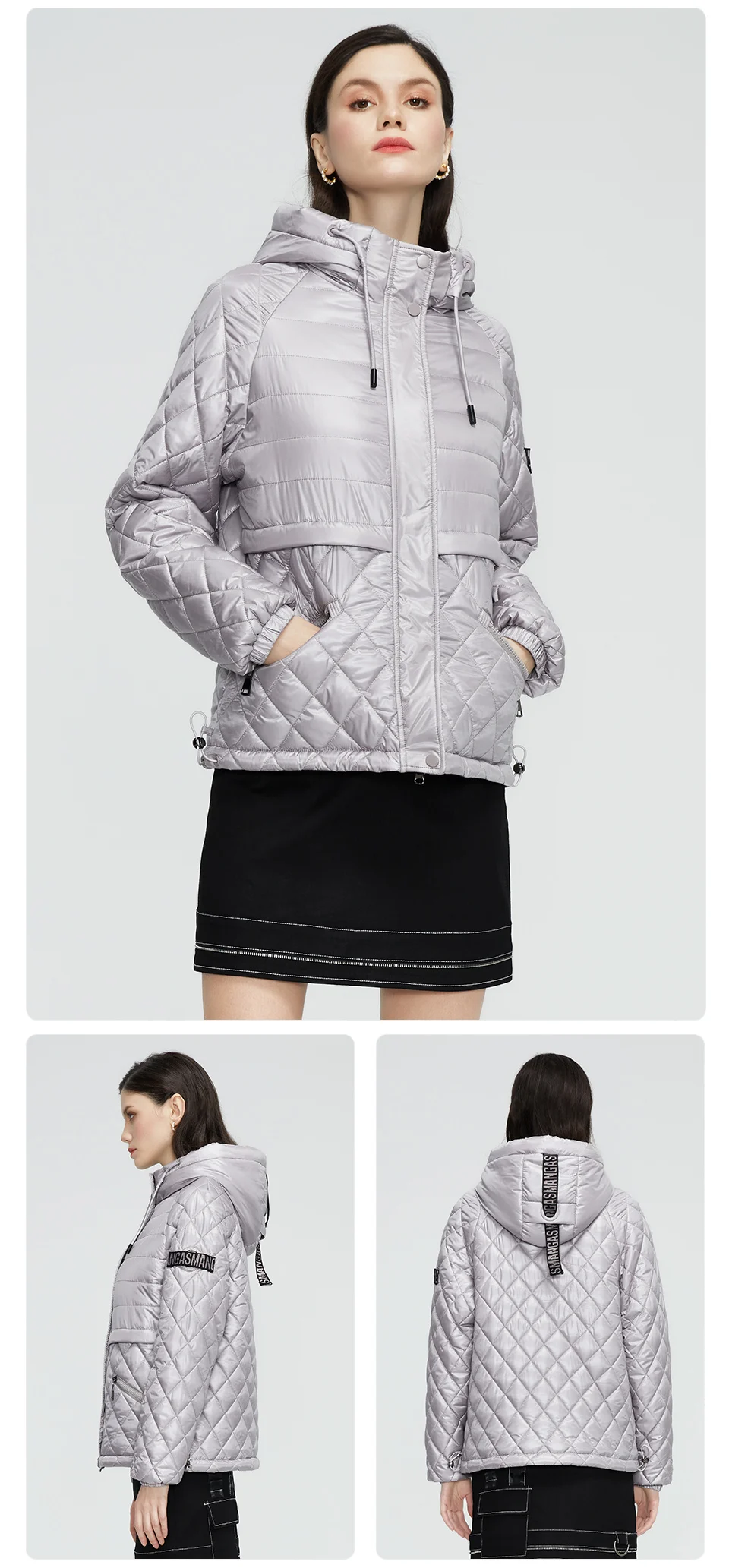 GASMAN 2022 NEW Spring Autumn Jackets Short casual parka Fashion Classic ladies jackets Thin Cotton Warm women Coat 21159