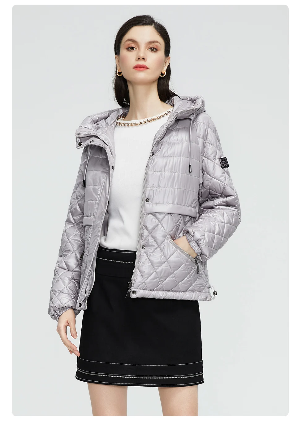 GASMAN 2022 NEW Spring Autumn Jackets Short casual parka Fashion Classic ladies jackets Thin Cotton Warm women Coat 21159