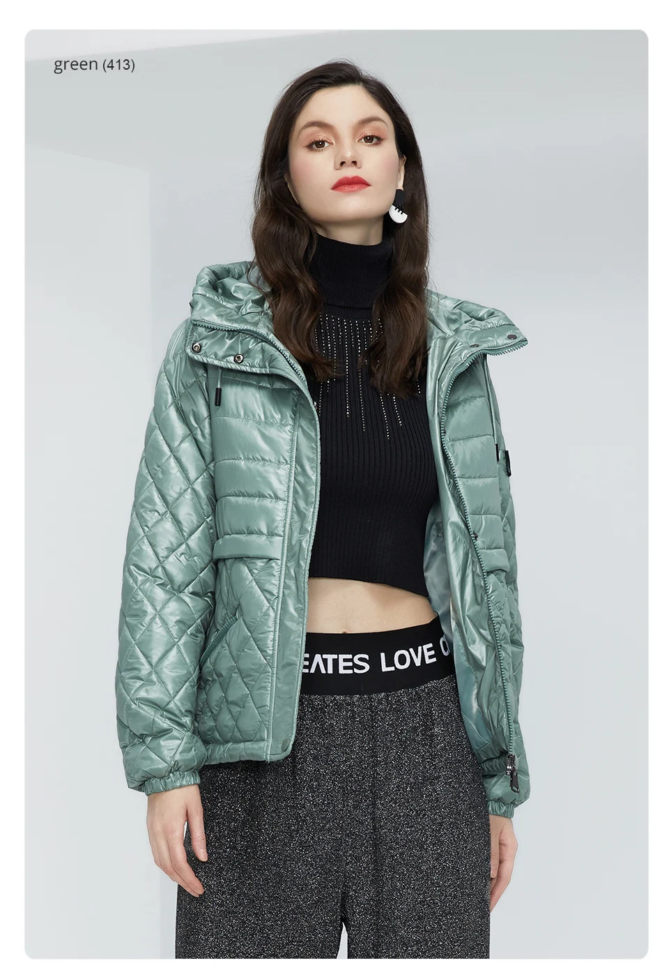 GASMAN 2022 NEW Spring Autumn Jackets Short casual parka Fashion Classic ladies jackets Thin Cotton Warm women Coat 21159