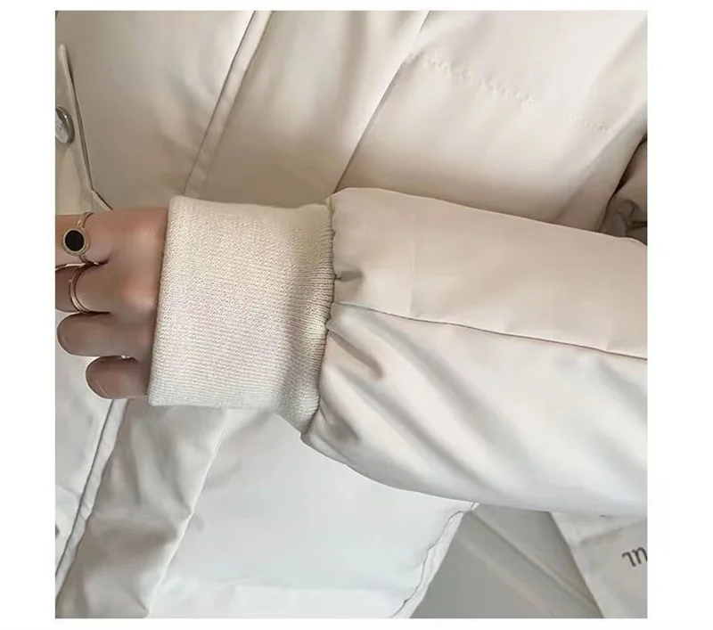 Autumn Winter New Down Cotton Jacket Women Korean Mid-Long Cotton-Padded Thick Warm Parkas Hooded Coat Female Casual Ladies Tops