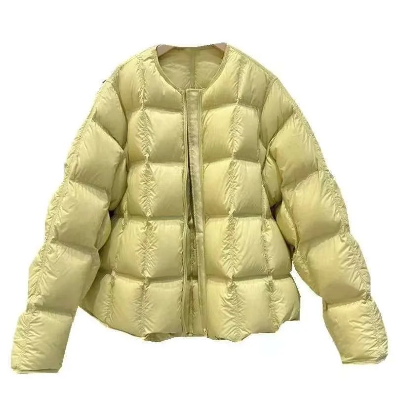 2025 New Winter Korean Down Cotton Jacket Women Parkas Casual Long Sleeve Padded Clothes Loose Overcoat Outerwear Female