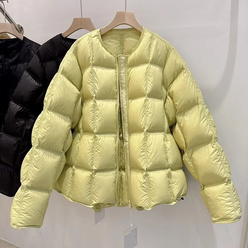 2025 New Winter Korean Down Cotton Jacket Women Parkas Casual Long Sleeve Padded Clothes Loose Overcoat Outerwear Female