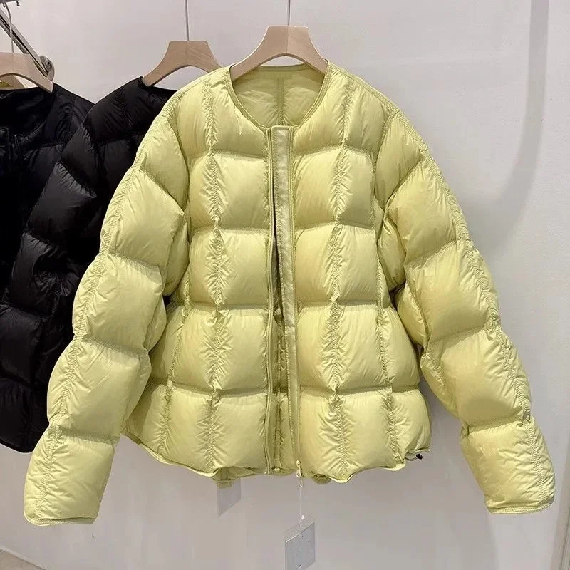 2025 New Winter Korean Down Cotton Jacket Women Parkas Casual Long Sleeve Padded Clothes Loose Overcoat Outerwear Female