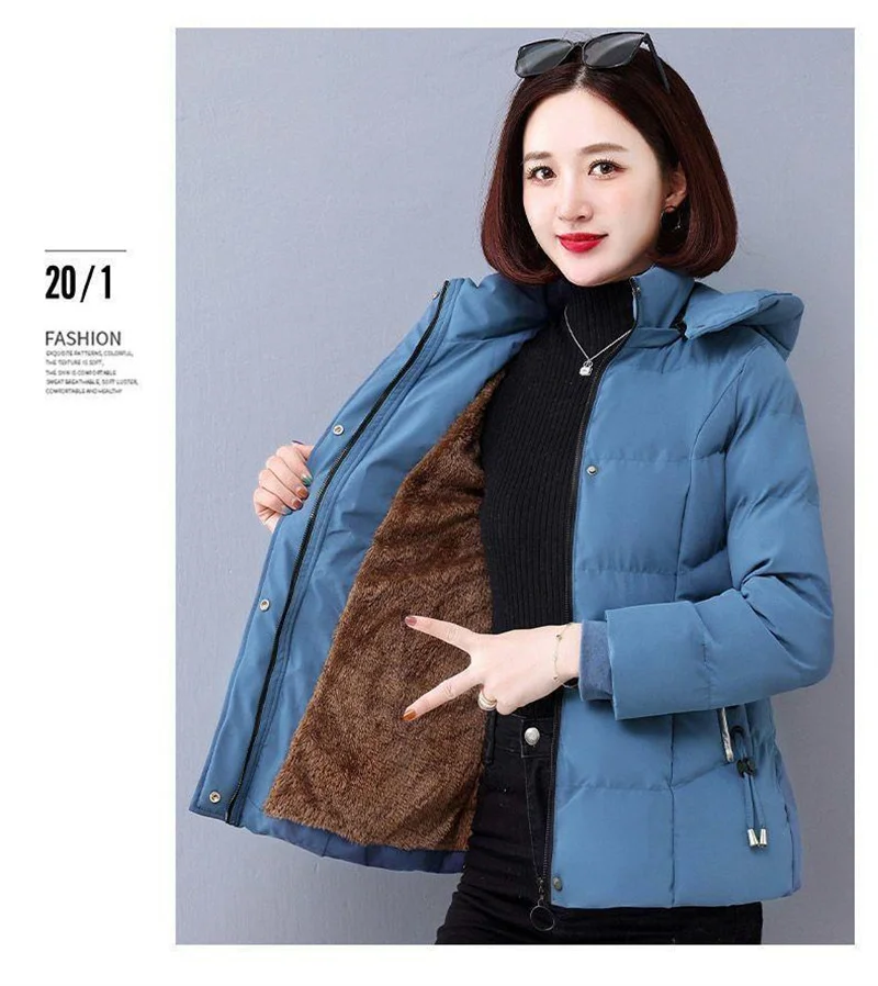 Plus Velvet Padded Cotton-Padded Jacket Women's Autumn And Winter 2023 New Overcoat Korean Fashion Casual Warm Women's Coat Top
