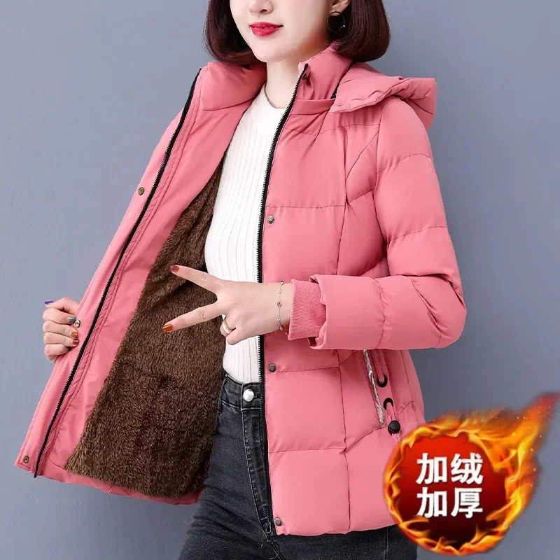 Plus Velvet Padded Cotton-Padded Jacket Women's Autumn And Winter 2023 New Overcoat Korean Fashion Casual Warm Women's Coat Top