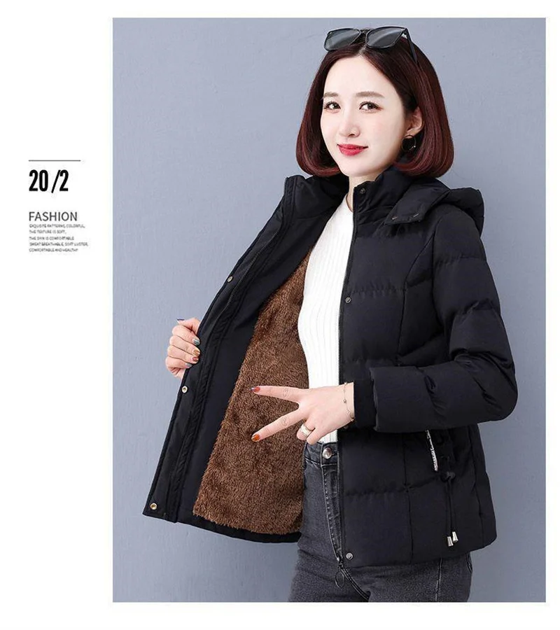 Plus Velvet Padded Cotton-Padded Jacket Women's Autumn And Winter 2023 New Overcoat Korean Fashion Casual Warm Women's Coat Top