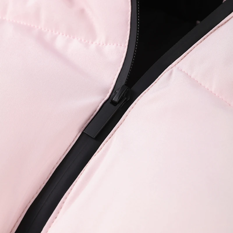 Thicken Warm Women's Skiwear Pink High Collar Hooded Cotton Padded Coat Straight Leg Zipper Pant 2025 New Winter Lady Ski Suit